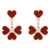SWEET CLOVER CARNELIAN EARINGS