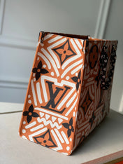 CRAFTY ONTHEGO GM 41 CARAMEL AND CREAM MONOGRAM GIANT CANVAS