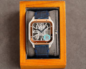SANTOS 2 TONE GOLD STEEL SKELETON