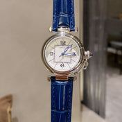 PASHA DE CARTIER 35MM QUARTZ STEEL WHITE DIAL