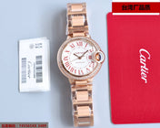 BALLON BLEU 33MM ROSE GOLD DIAMOND BEZEL