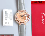 BALLON BLEU 33MM ROSE GOLD GREY LEATHER