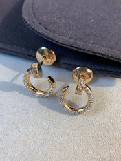 JUSTE EARRINGS 3.65MM PINK GOLD DIAMONDS
