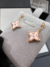 BLOSSOM STAR PINK GOLD PINK MOP EARRINGS