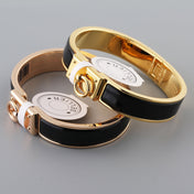 H RING LOCK BRACELET 12MM BLACK