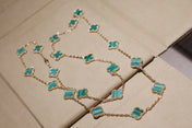 CLOVER 20 MOTIFS MALACHITE GOLD