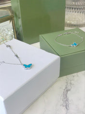 BUTTERFLY TURQUOISE SILVER BRACELET