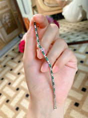 GREEN SPINEL MINI DIAMOND BRACELET