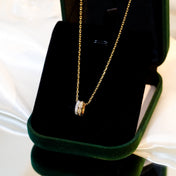 QUATRE DIAMOND PINK GOLD NECKLACE
