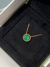 COULEURS MALACHITE PINK GOLD NECKLACE