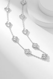 CLOVER 20 MOTIF SILVER NECKLACE