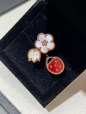 LUCKY SPRING 3 MOTIF PINK GOLD RING