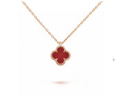 CLOVER MINI PINK GOLD NECKLACE