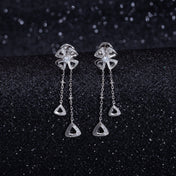FIOREVER SILVER DIAMOND DROP EARRINGS