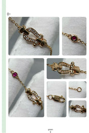 FORCE 10 DIAMOND CHAIN LINK PINK GOLD BRACELET