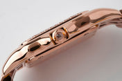 PANTHERE 27MM PINK GOLD CASE DIAMOND BEZEL WHITE DIAL