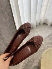 BALLET FLATS BURGUNDY LAMBSKIN