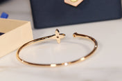 LV IDYLLE GOLD OPEN BRACELET DIAMOND PAVED