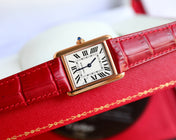 TANK MUST SMALL PINK GOLD LEATHER STRAP WHITE DIAL