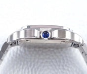 SANTOS LADY 35.1MM AUTOMATIC SILVER DIAMOND BEZEL