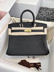 HM BIRKIN 25CM BLACK TOGO LEATHER GOLD HARDWARE