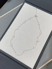 CLASSIC BUTTERFLY PETITE DIAMOND SILVER NECKLACE