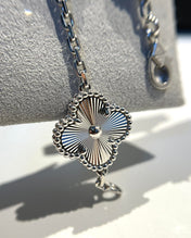 CLOVER 5 MOTIF SILVER DIAMOND BRACELET