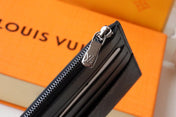 LV SLIM PURSE BLUE MONOGRAM CANVAS 20CM