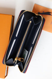CLEMENCE WALLET 20CM BLUE RED MONOGRAM EMPREINTE LEATHER