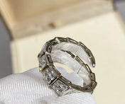 SERPENTI RING SILVER DIAMOND PAVED