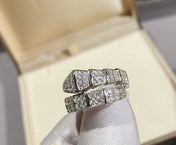 SERPENTI RING SILVER DIAMOND PAVED