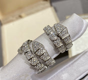 SERPENTI RING SILVER DIAMOND PAVED