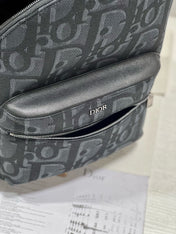 RIDER BACKPACK BLACK OBLIQUE JACQUARD