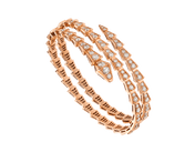 SERPENTI BRACELET PINK GOLD DIAMOND DOUBLE ROW