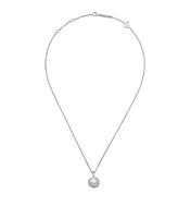 HAPPY PEDANT SILVER 3 DIAMOND NECKLACE
