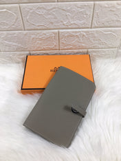 HM DOGON WALLET 20 GRAY GRAINED CALFSKIN
