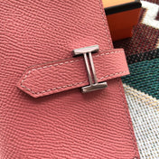 BEARN COMPACT WALLET 12 IN BLUSH PINK EPSOM LEATHER