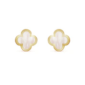 PURE CLOVER MOP PINK GOLD EARRINGS