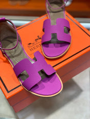SANTORINI SANDAL RED VIOLET CALFSKIN