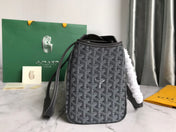 GOYA 26S ROUETTE PM TOTE BAG 30MM IN GRAY CANVAS AND CALFSKIN