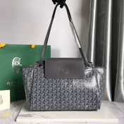 GOYA 26S ROUETTE PM TOTE BAG 30MM IN GRAY CANVAS AND CALFSKIN