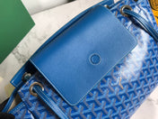 GOYA 26S ROUETTE PM TOTE BAG 30MM IN BLUE CANVAS AND CALFSKIN