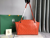 GOYA 26S ROUETTE PM TOTE BAG 30MM IN ORANGE CANVAS AND CALFSKIN