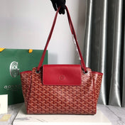 GOYA 26S ROUETTE PM TOTE BAG 30MM IN DARK RED CANVAS AND CALFSKIN