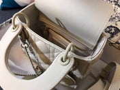 MINI LADY 17 BAG IN WHITE CALFSKIN