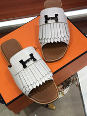 ROYAL SANDAL CARAMEL MIX WHITE LAMBSKIN