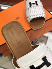 ROYAL SANDAL CARAMEL MIX WHITE LAMBSKIN