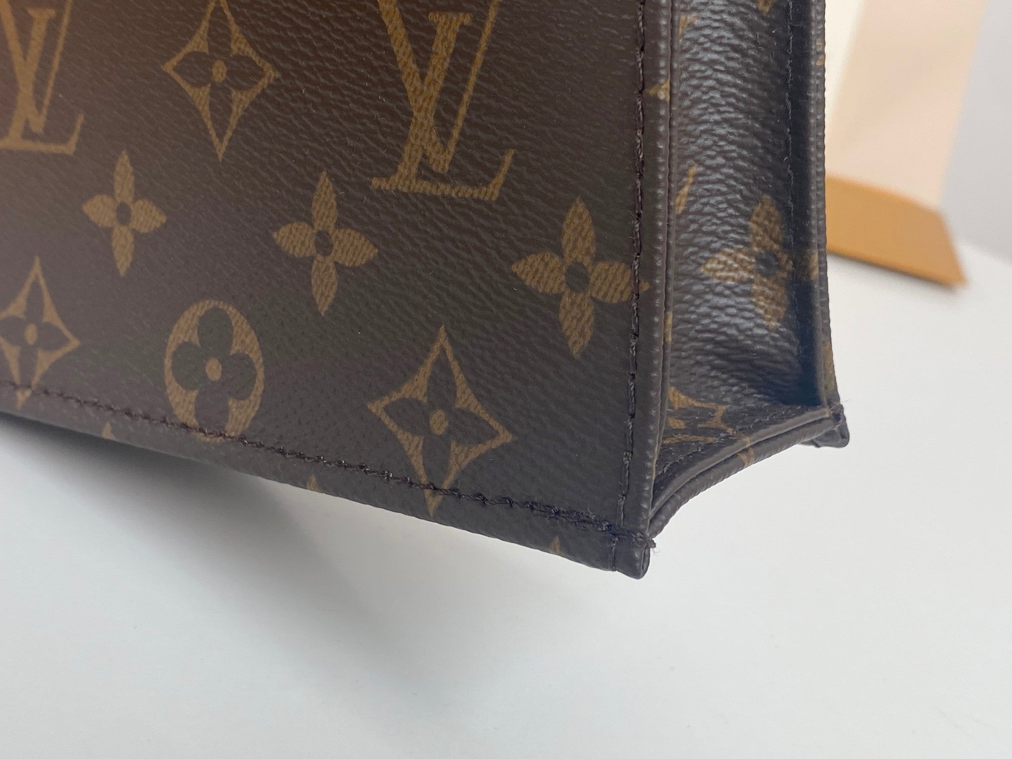 LV MINI TOTE BAG 17 IN BROWN MONOGRAM COATED CANVAS