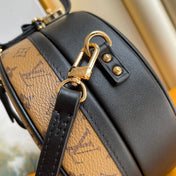 LV 25S PETITE BOITE CHAPEAU 17 IN BLACK MONOGRAM REVERSE CALFSKIN
