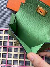 HM Kelly Pocket 13.5 Green Epsom Ghw